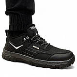 Кросівки чоловічі зимові чорні з сірим (Сгб-15-1), фото 4