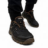 Кросівки чоловічі зимові з хутром чорні з коричневим (Сгб-15-3), фото 8