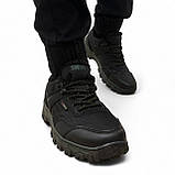 Кросівки чоловічі зимові прошиті чорні з зеленим (Сгб-15-4), фото 4
