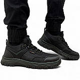 Кросівки чоловічі зимові з хутром прошиті чорні з зеленим (Сгб-15-4), фото 8