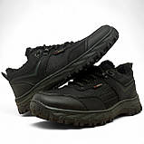 Кросівки чоловічі зимові з хутром прошиті чорні з зеленим (Сгб-15-4), фото 9