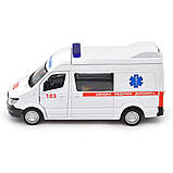 Машинка TechnoDrive Mercedes Benz Sprinter Швидка допомога 15 см модель 1:32, фото 3