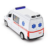 Машинка TechnoDrive Mercedes Benz Sprinter Швидка допомога 15 см модель 1:32, фото 5