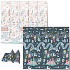 Килимок розкладний дитячий  200 x 180 x 1 см Nukido NK-340 Фортеця День-Ніч