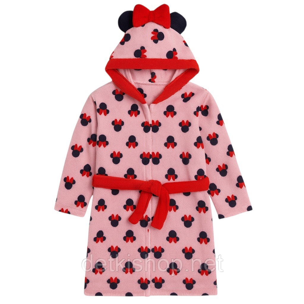 Дитячий плюшевий халат для дівчинки Disney Міккі Маус 110-116