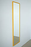 Настінне дзеркало на повний зріст в рамі 165*50 жовте, фото 2