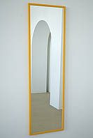 Настінне дзеркало на повний зріст в рамі 165*50 жовте