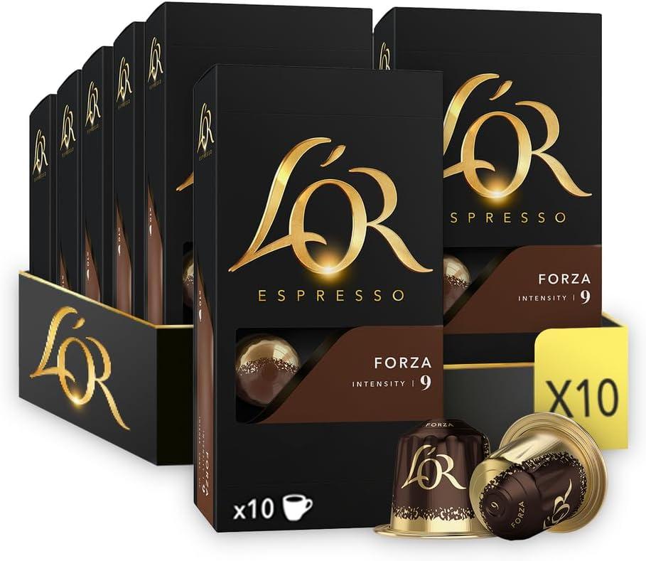 Сет Nespresso L'or Forza (10 упаковок по 10 капсул), фото 1