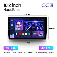 Універсальна штатна автомагнітола Teyes CC3 4+64 Gb (10") 0din Android 10 Multicolor