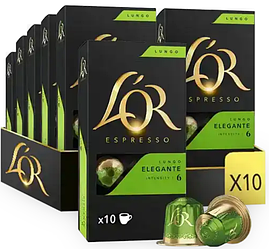 Сет Nespresso L'or Elegante  (10 упаковок по 10 капсул)