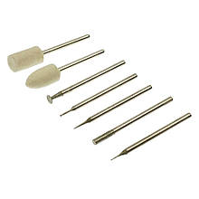 Набор насадок для бормашины QianLi 7 pcs Kit (войлочные шарошки цилиндр/ конус, алмазные фрезы A2.5mm/ A0.6mm/ K1.0mm/ K4.0mm/