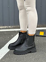 Високі жіночі челсі New York, жіночі стильні челсі на хутрі, зимові черевики для дівчат