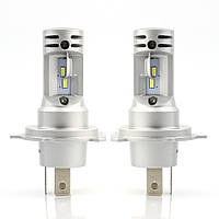 Комплект автомобильных led лед H4 ламп Sho-Me F3 20W 6500К белый свет пассивное охлаждение (без кулера)