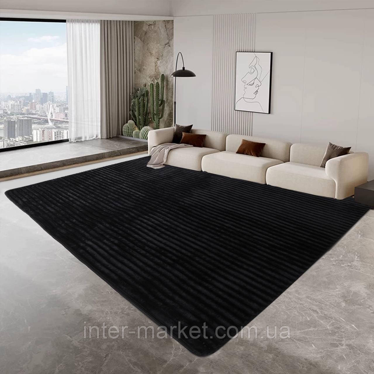 Коврик шарпей 150х200см. Графітовий., фото 1