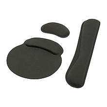 Коврик для мыши 3 в 1 с подушками под запястья black