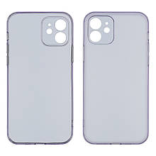 Чохол Matt Protective для Apple iPhone 12 світло-фіолетовий Люкс