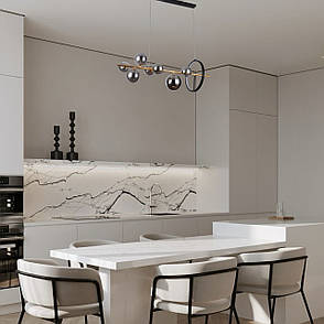 Підвісна люстра «Bubbles» на 7 ламп з графітовими плафонами (918-LP267-7 DDG+BK), фото 3