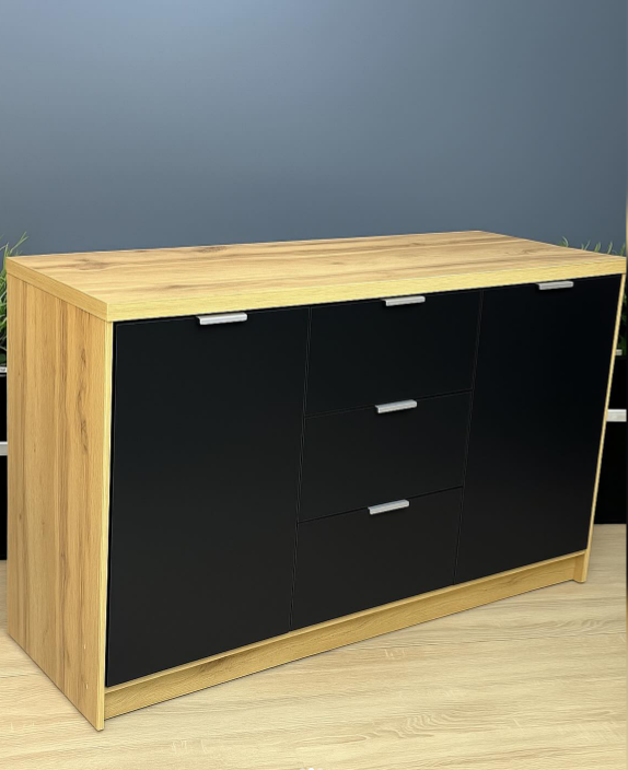 Комод Komfort 3+2 «Дуб Аппалачі/Чорний»   1300/850/450, фото 1