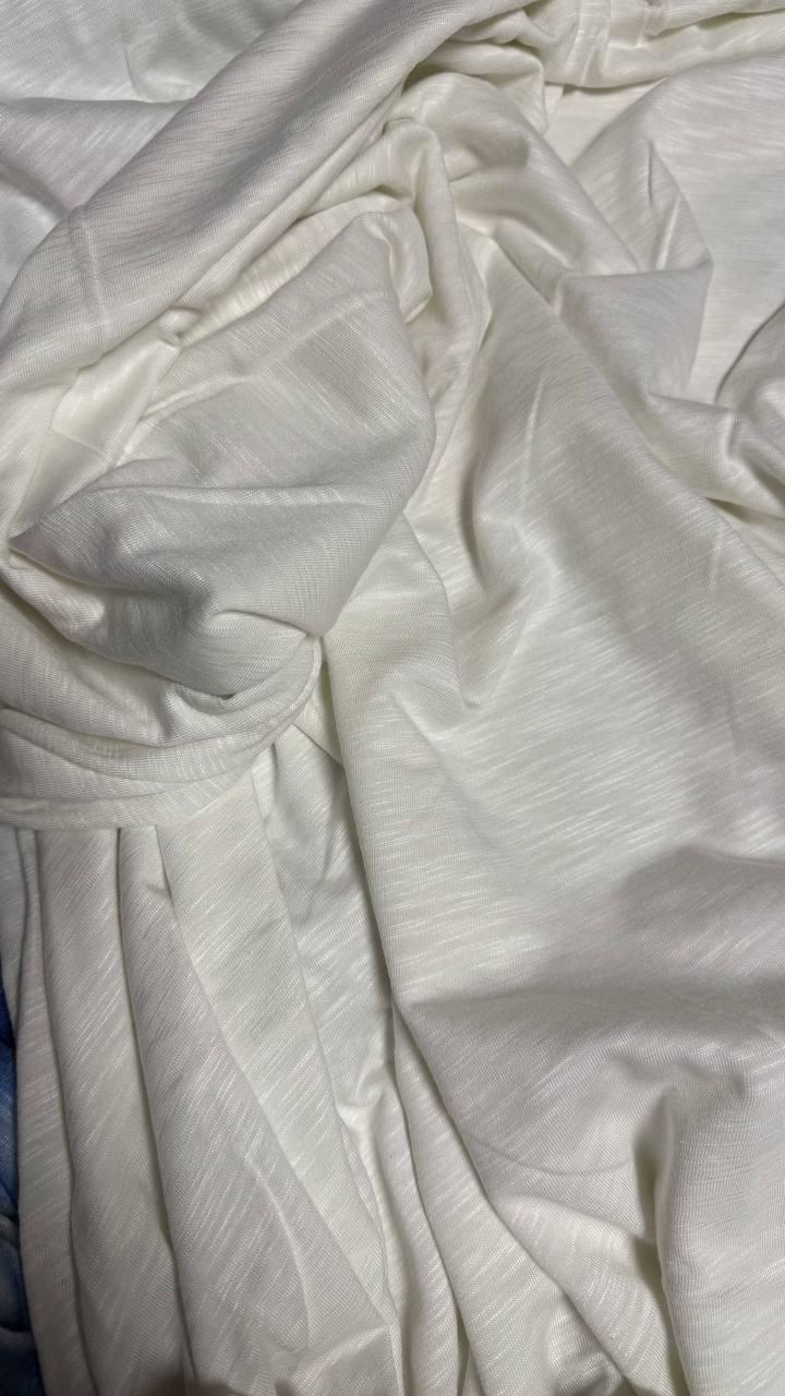 Стрейч кулір слуб, біло-молочний, фото 1