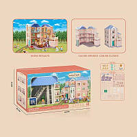 Ігровий набір Будиночок, 3 поверхи, меблі, флоксова фігурка, у коробці