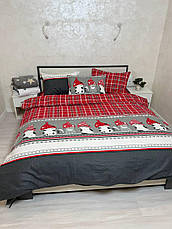 Байковий комплект постільної білизни Півтораспальний розмір, фото 3