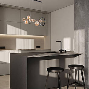 Підвісна люстра «Bubbles» на 7 ламп з кавовими плафонами (918-LP267-7 GAB+BR), фото 2