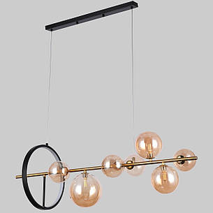 Підвісна люстра «Bubbles» на 7 ламп з кавовими плафонами (918-LP267-7 GAB+BR), фото 1