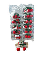 Крабік для волосся квадратний вишеньки 9 см.