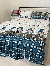 Байковий комплект постільної білизни Півтораспальний розмір, фото 3