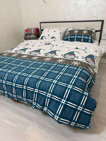 Байковий комплект постільної білизни Півтораспальний розмір, фото 1