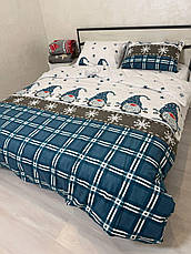 Байковий комплект постільної білизни Півтораспальний розмір, фото 5