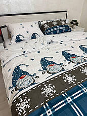 Байковий комплект постільної білизни Півтораспальний розмір, фото 2