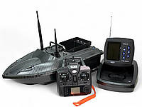 Карповый кораблик New Flytec Carbon GPS (автопилот) с эхолотом Lucky FF918-C