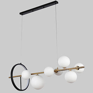 Підвісна люстра «Bubbles» на 7 ламп з білими плафонами (918-LP267-7 GAB+WH), фото 1