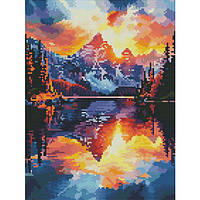 Діамантова мозаїка Пейзаж гір, 30х40 см, на підрамнику