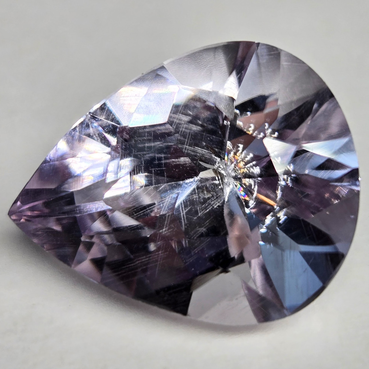 Фіолетовий камінь аметист ювелірна вставка 16,9 ct для створення прикрас натуральна, фото 1