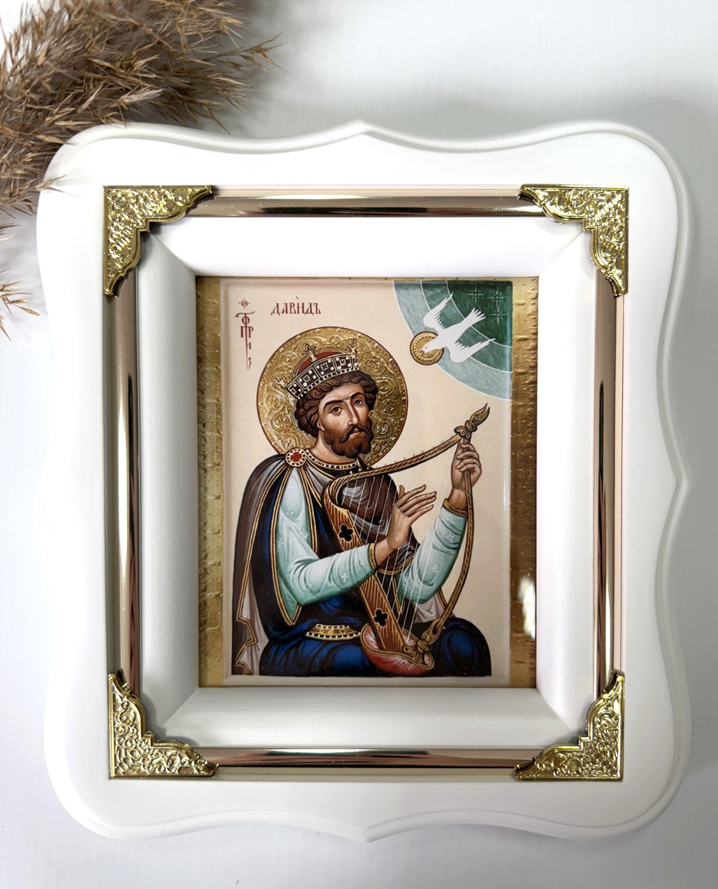 Ікона цар пророк Давид 19х17см, фото 1