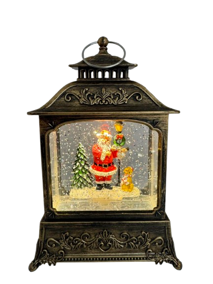 Новорічний світлодіодний музичний LED ліхтар підвісний USB+батарейки 22х13 см, фото 1