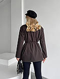 Коричневий жіночий піджак із кашеміру на підкладі, фото 9