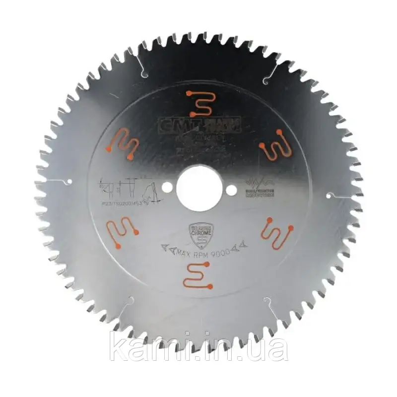 CMT 281.816.64M Пила по HPL та ламінату, HM D=216 K=2,6/1,6 F=30 Z=64 TCG NEG, фото 1