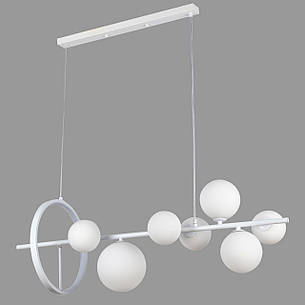 Підвісна люстра "Bubbles" на 7 ламп з білими плафонами (918-LP267-7 WH+WH), фото 1