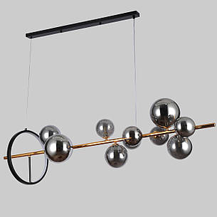 Підвісна люстра «Bubbles» на 10 ламп з графітовими плафонами (918-LP267-10 DDG+BK), фото 1