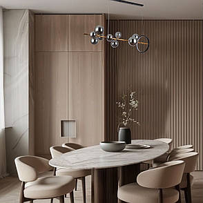 Підвісна люстра «Bubbles» на 10 ламп з графітовими плафонами (918-LP267-10 DDG+BK), фото 3