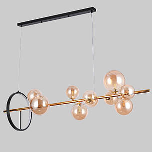 Підвісна люстра «Bubbles» на 10 ламп з кавовими плафонами (918-LP267-10 DDG+BR), фото 1