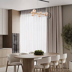 Підвісна люстра «Bubbles» на 10 ламп з кавовими плафонами (918-LP267-10 DDG+BR), фото 3