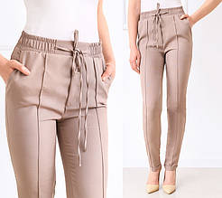 Стильні жіночі брюки батал з високою посадкою "Indigo"