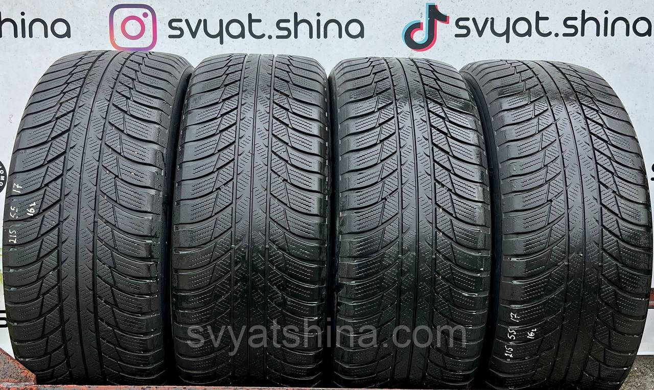 Шини 215/55R17 BRIDGESTONE BLIZZAK LM 001 зимові, залишок 5.8-5.4 мм, рік 2016, комплект 4 шт.