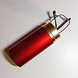 Футляр для окулярів компактний металевий для невеликих окулярів. Вузький чохол на окуляри. Чохол-тубус. Бордовий червоний, фото 8