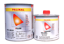 Грунт наповнювач PALINAL Acryl Filler 2K 5:1, сірий, 1л + затверджувач 993.MS-B 0,2л