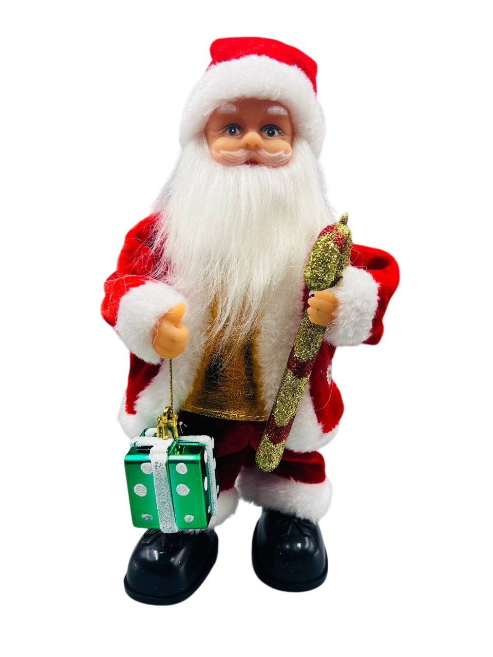 Іграшка новорічна музична з рухом Дід Мороз 29 см, фото 1